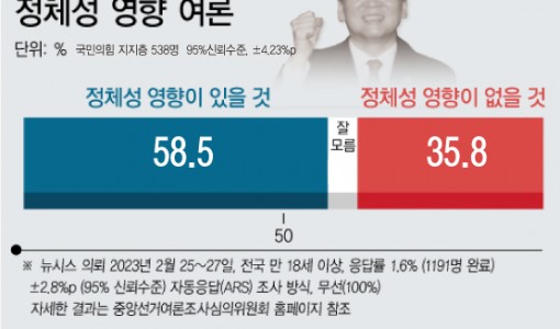 안철수 '정체성' 논란 …영향 있다 58.5% 없다 35.8%