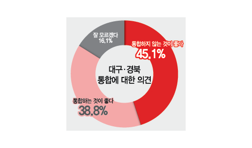 [영남일보 창간 79주년 여론조사] 우리 지역 시도민들, 대구경북 행정통합 반대 45%…찬성은 38%